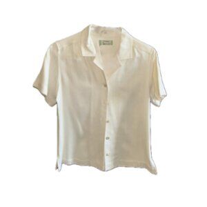 Women's Tommy Bahama Cream Silk Blouse (XS)